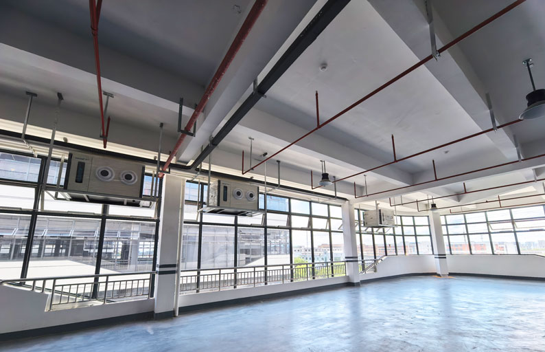 電動(dòng)工具生產(chǎn)車間制冷降溫，安裝蒸發(fā)冷省電空調(diào) - 臥式射流機(jī)型