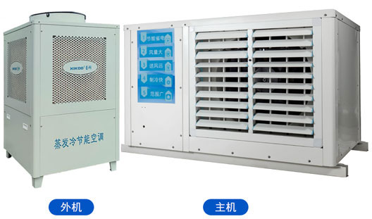 藥品倉儲倉庫整體控溫降溫應用星科工業(yè)蒸發(fā)冷省電空調臥式射流機